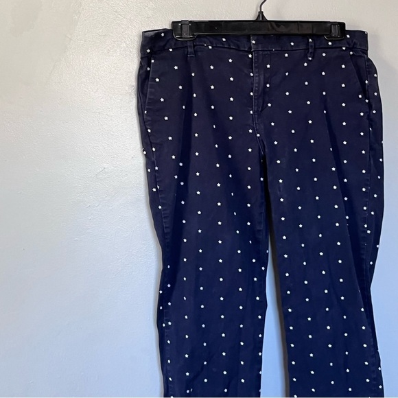 Tommy Hilfiger Pants Hampton Navy Blue Stars Print Stretch Slim Chino Medium 8 - Picture 14 of 15
